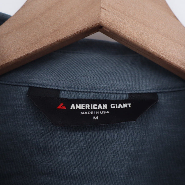 American Giant Men's Premium Slub Button Up Long Sleeve Size M Made In USA