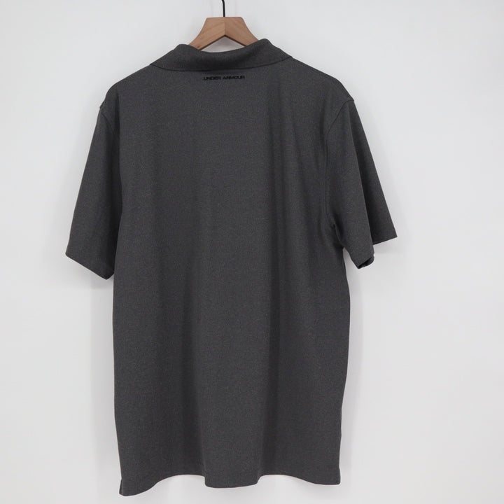 Under Armour Heatgear Polo Shirt Dark Gray Loose Fit XL Short Sleeve Golf