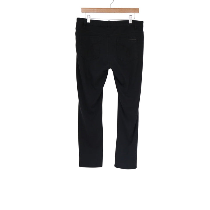 Calvin Klein Jeans Womens Size 12 Black Skinny Stretch Pants Mid Rise 5-Pocket