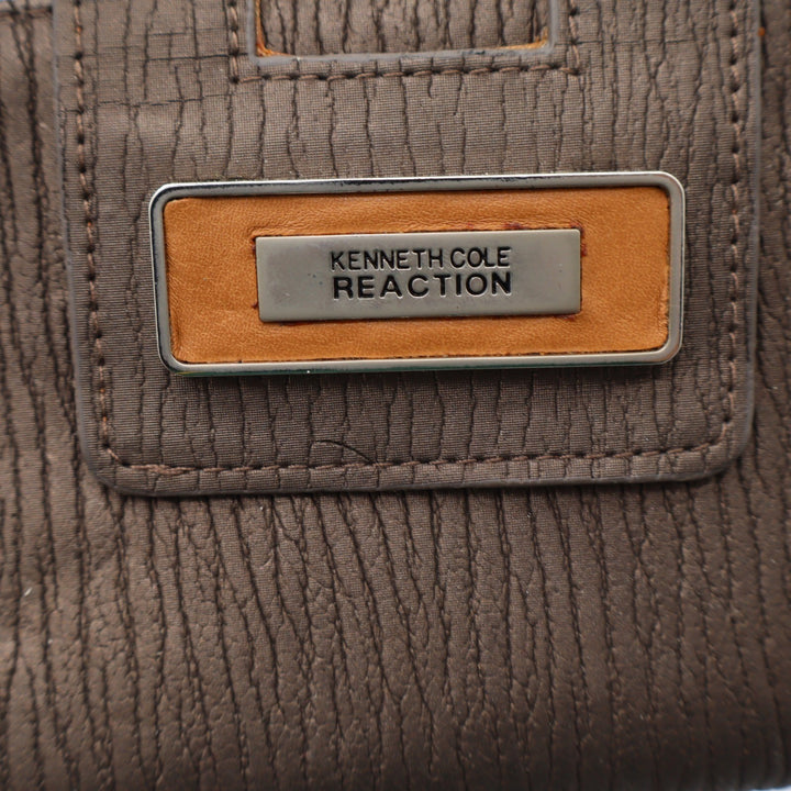 Kenneth Cole Reaction Wristlet Womens OS Brown Textured Metallic Snap Good