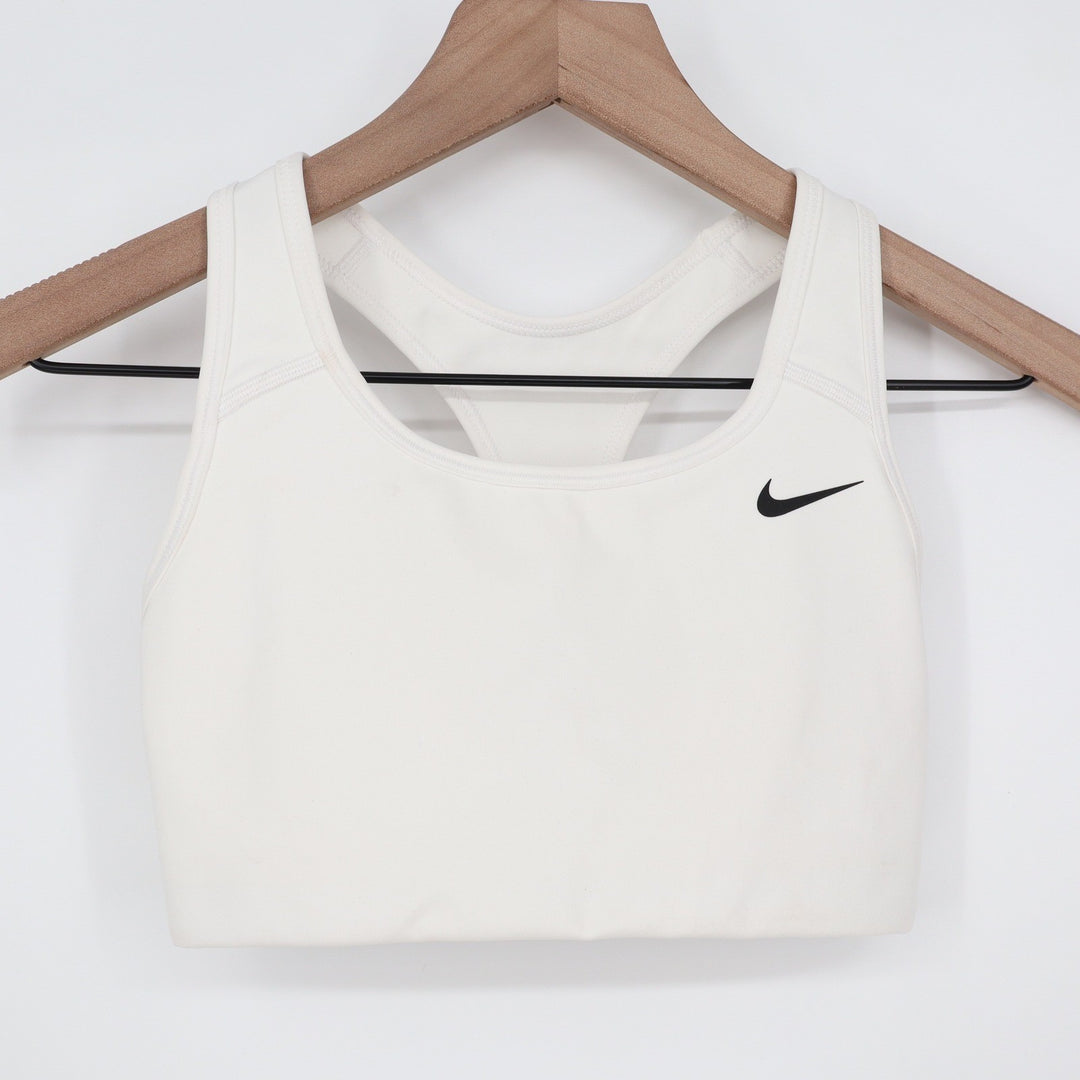 Nike Womens Swoosh Medium Support Non-Padded Sports Bra White XS