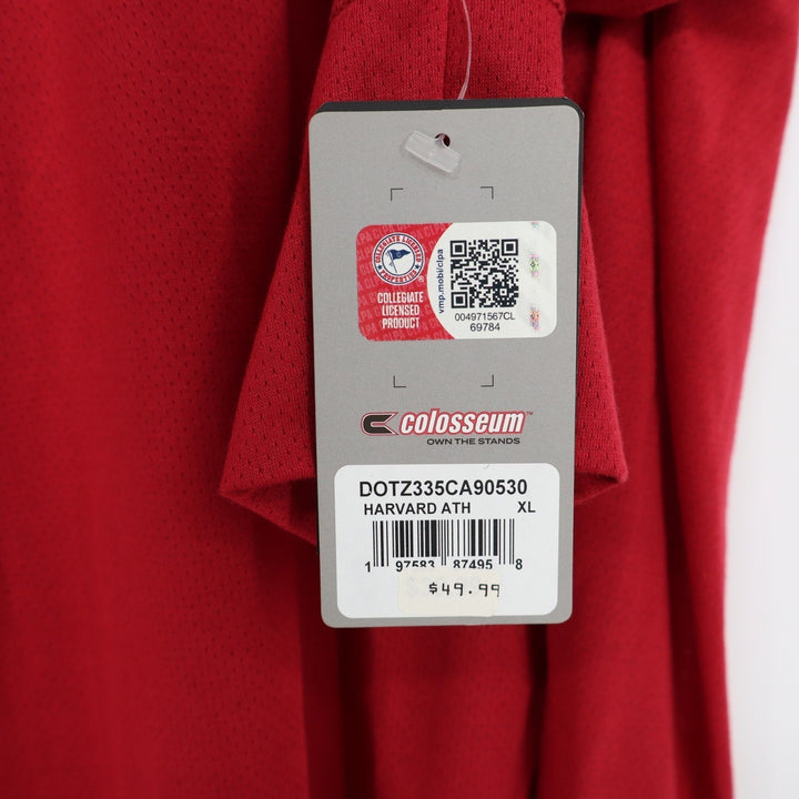 Colosseum Harvard University Womens XL Crimson Quarter Zip Pullover