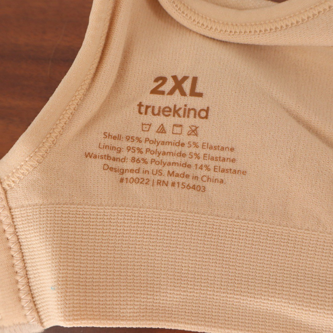 Truekind Supportive Comfort Wireless Shaping Bra 2XL Beige