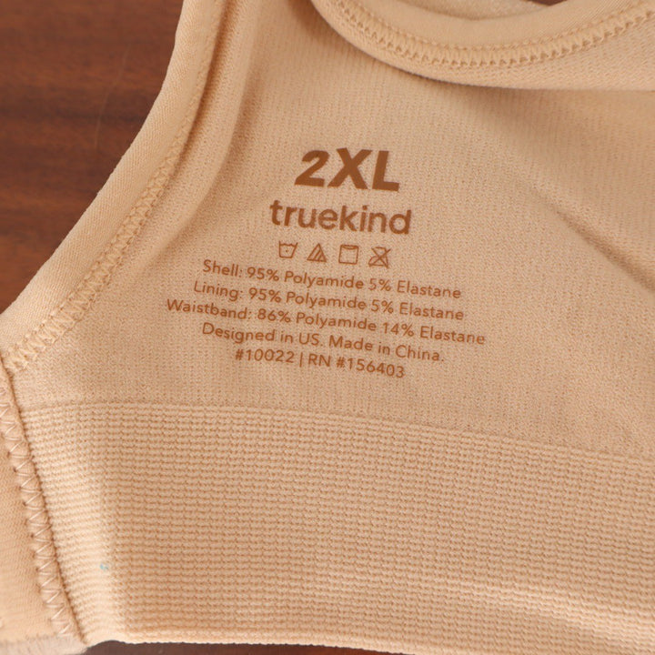 Truekind Supportive Comfort Wireless Shaping Bra 2XL Beige