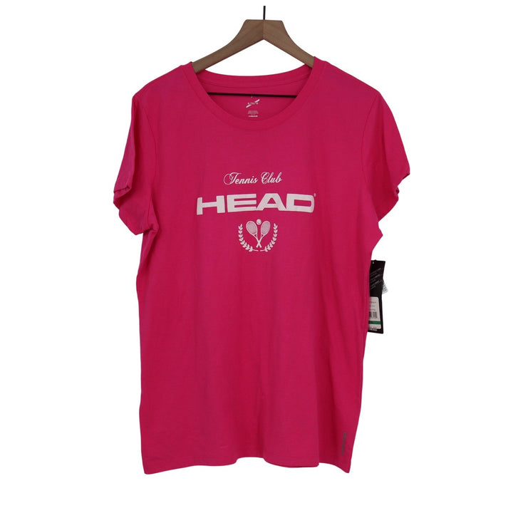 HEAD Tennis Club Graphic Tee Women XL Proud Pink Short Sleeve NEW