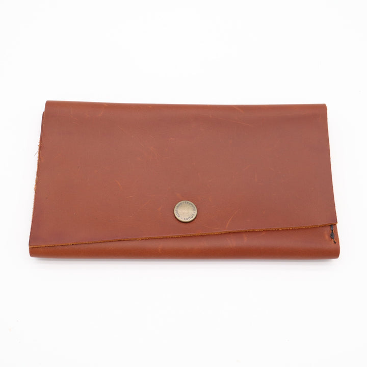 Portland Leather Goods Rancher Womens Tri-Fold Wallet Honey Brown Card Slots
