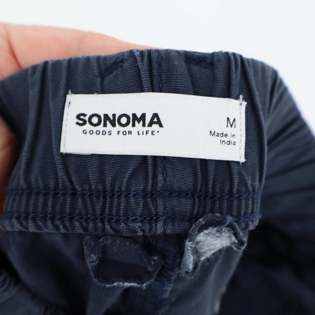 Sonoma Goods For Life Navy Blue Chino Shorts Mens Medium Elastic Drawstring