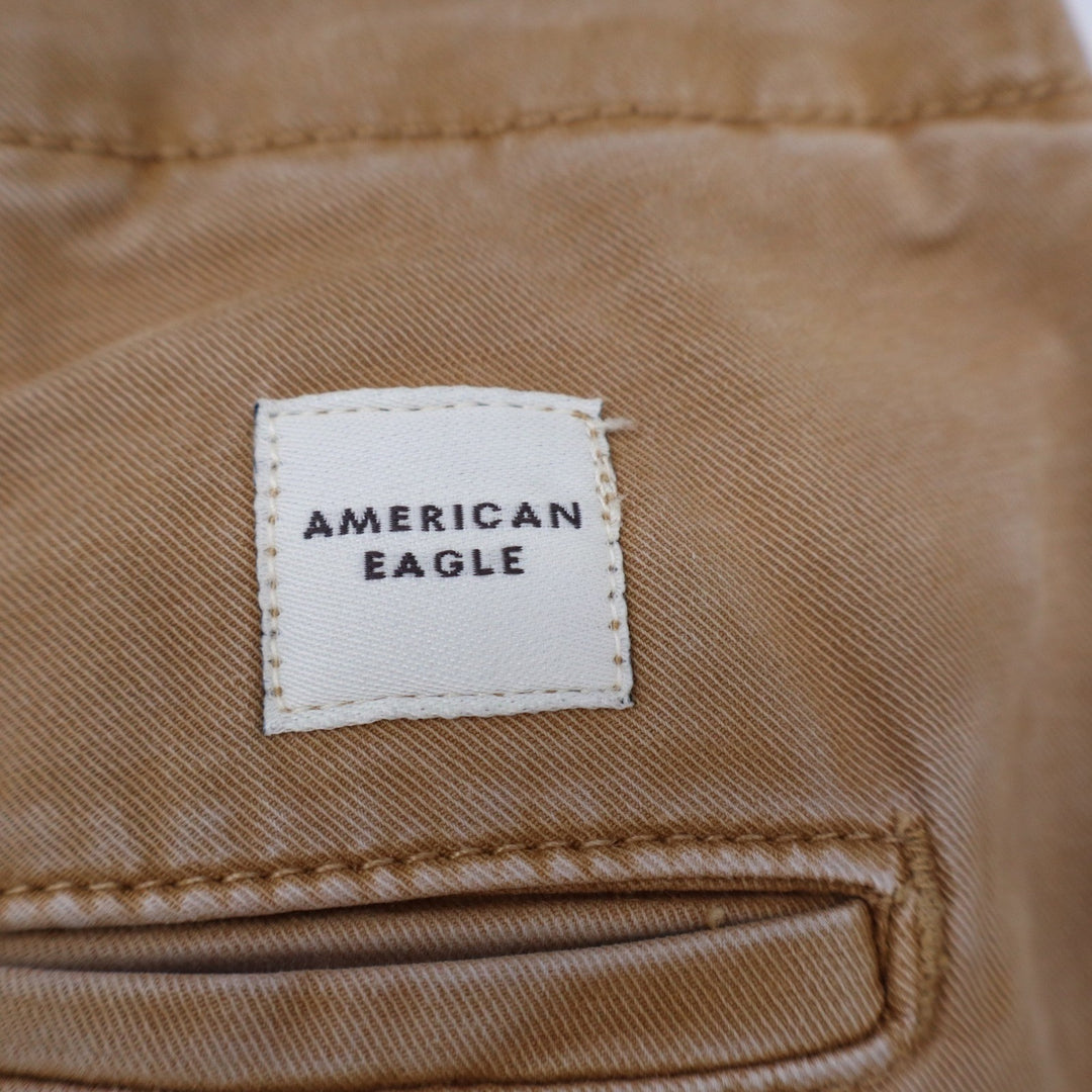 American Eagle Pants Mens 29x30 Flex Slim Chino Khaki Tan Stretch Excellent