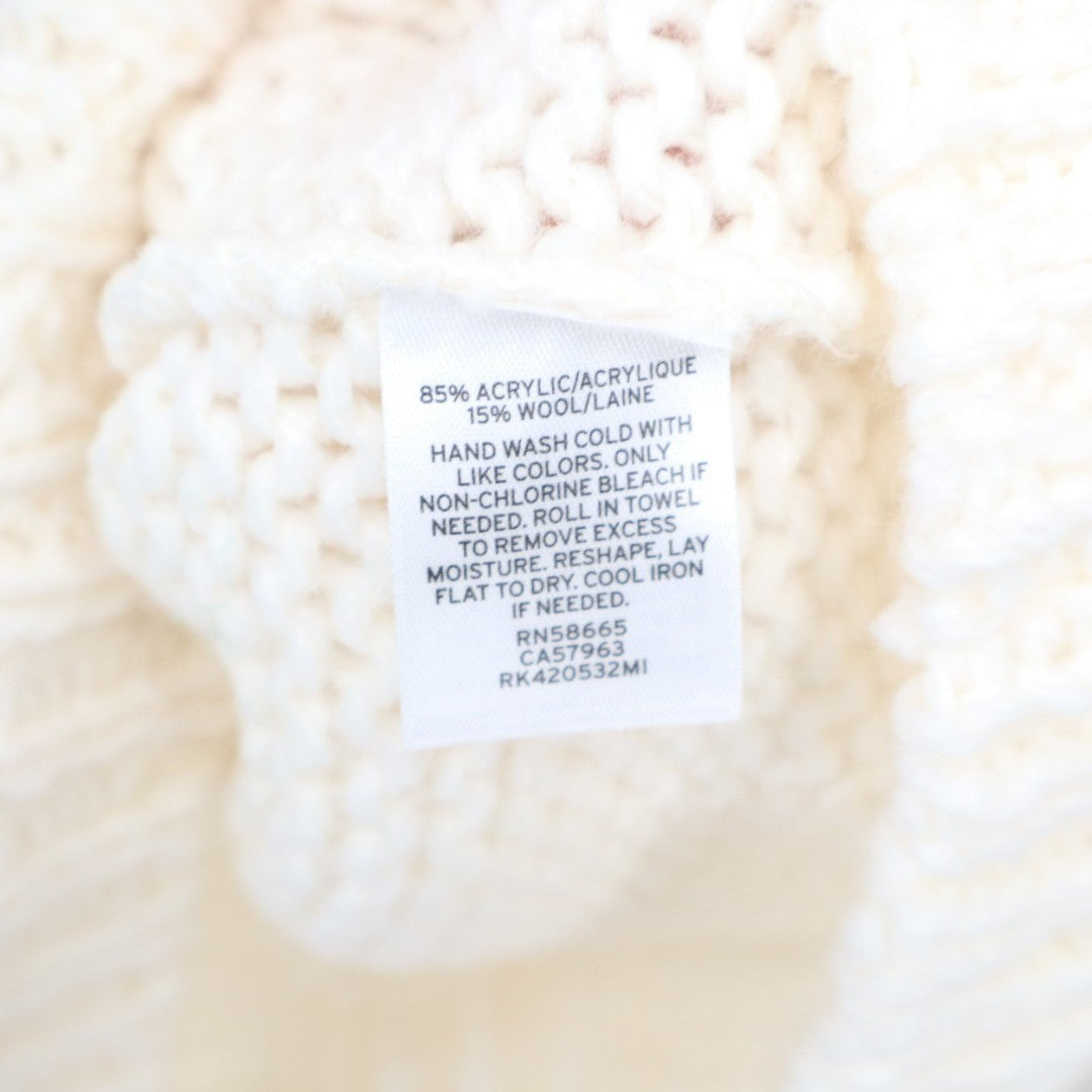 Abound Sweater Women XL Cream Knit Textured Round Neck Long Sleeve Street Wear