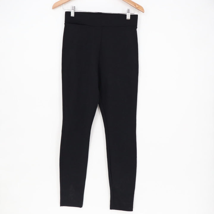 American Giant Skinny Leggings Womens 4 Black Stretch Elastic Waist Active Wear