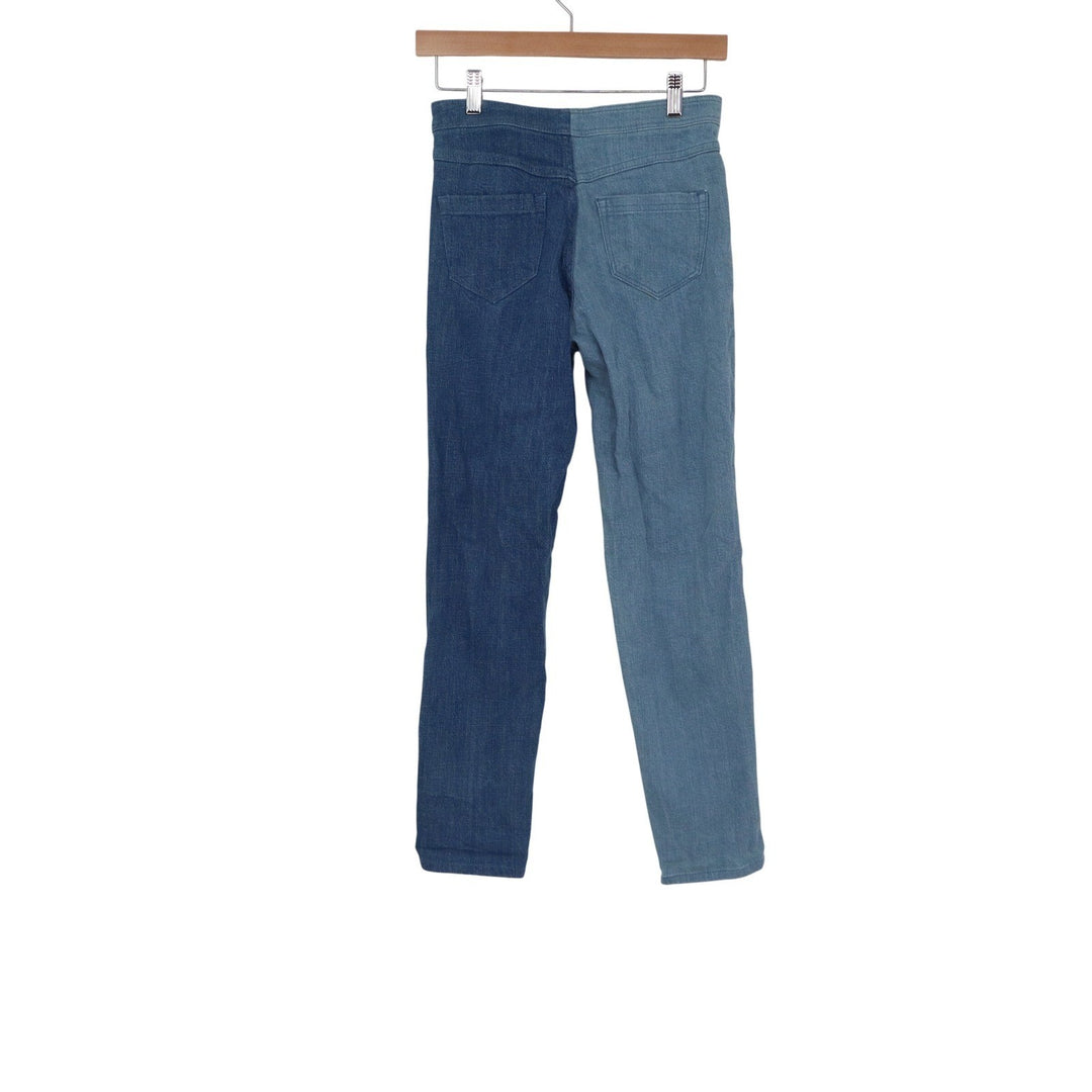 Weissman Two Tone Distressed Skinny Jeans Blue Colorblock Dance Pants Size LC