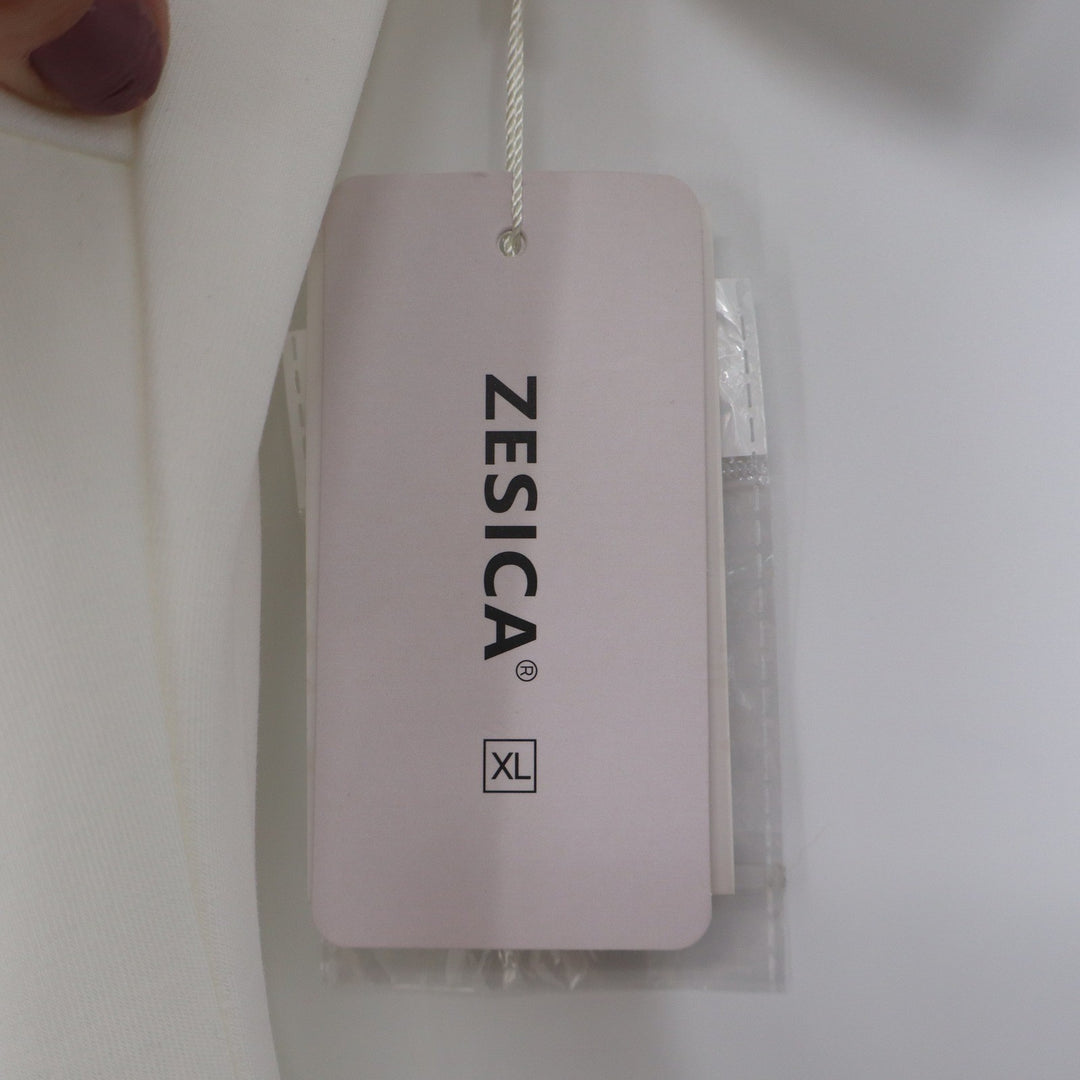 ZESICA White Off The Shoulder Midi Dress XL New With Stains