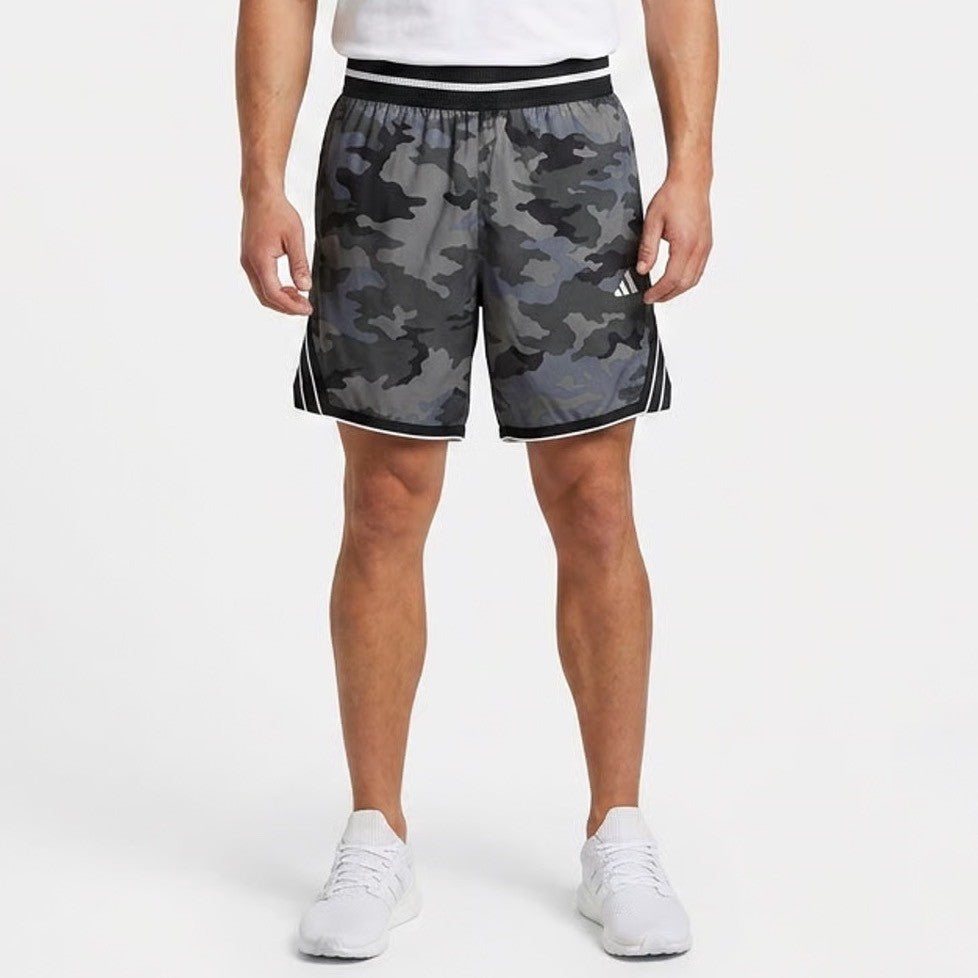 Adidas Basketball Crazylite Camo Shorts Mens Medium 7 Inseam Grey NEW