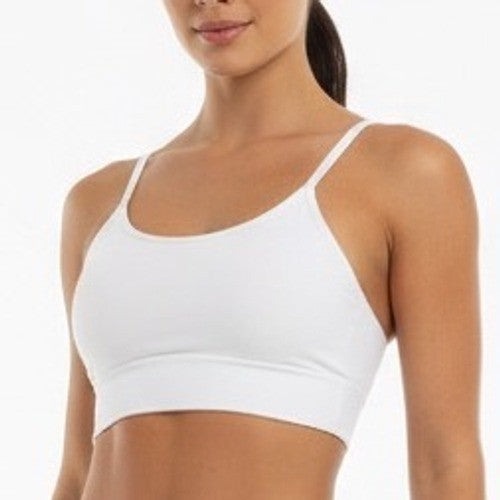 White Crop Tank Top Spaghetti Strap Basic Casual Everyday Size Small L