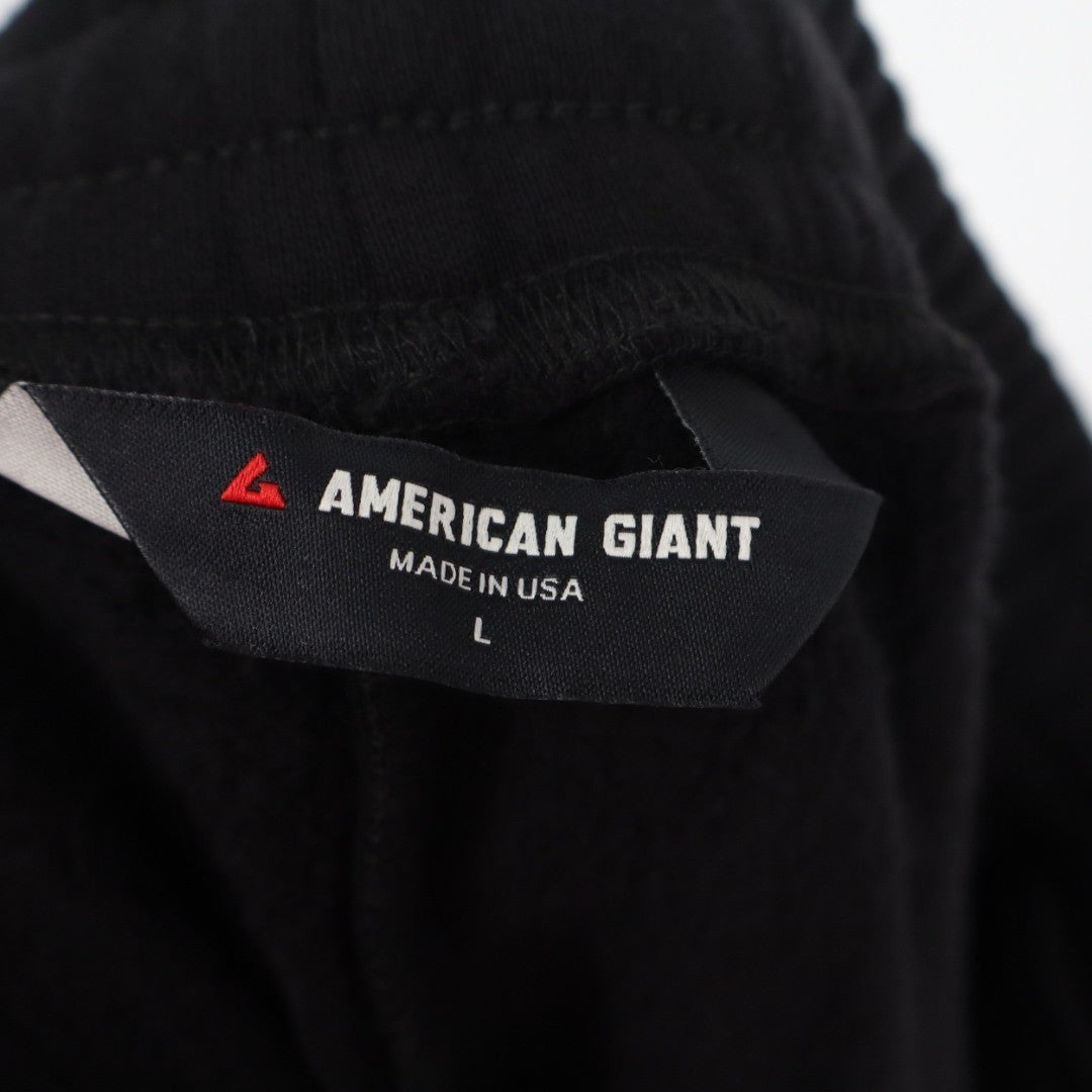 American Giant Classic Sweatpants Mens Large Black Cotton Tapered Leg Jogger