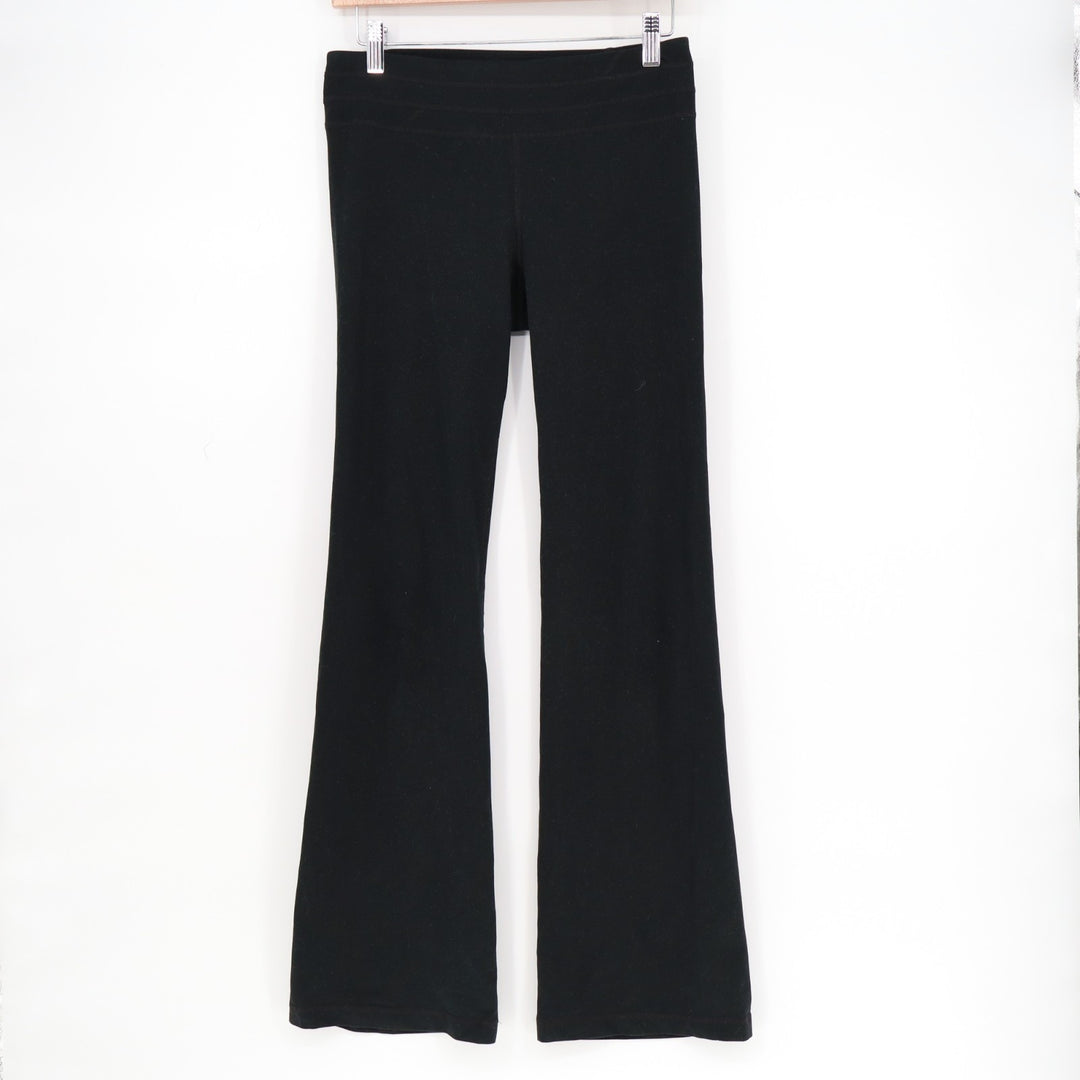 Under Armour Leggings Womens W28 Black Stretch Mid Rise Elastic Waist Flare Leg