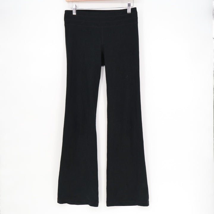 Under Armour Leggings Womens W28 Black Stretch Mid Rise Elastic Waist Flare Leg