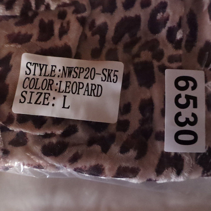 Naked Wardrobe Leopard Print Ruched Mini Skirt Brown Large