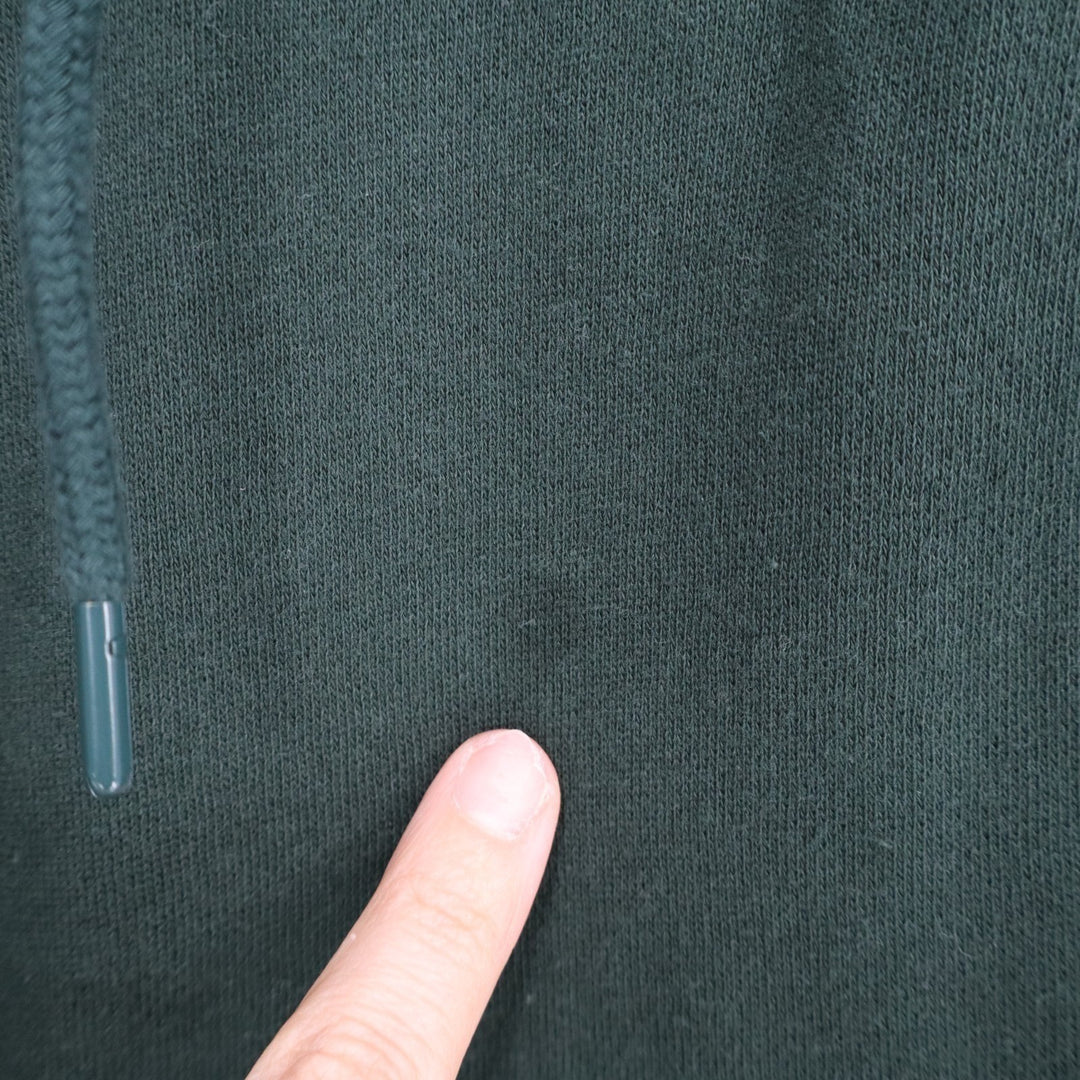 Old Navy Socomfy Hoodie Mens XL Forest Green Cotton Full Zip Ribbed Long Sleeve