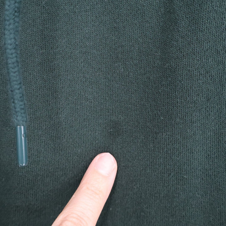 Old Navy Socomfy Hoodie Mens XL Forest Green Cotton Full Zip Ribbed Long Sleeve
