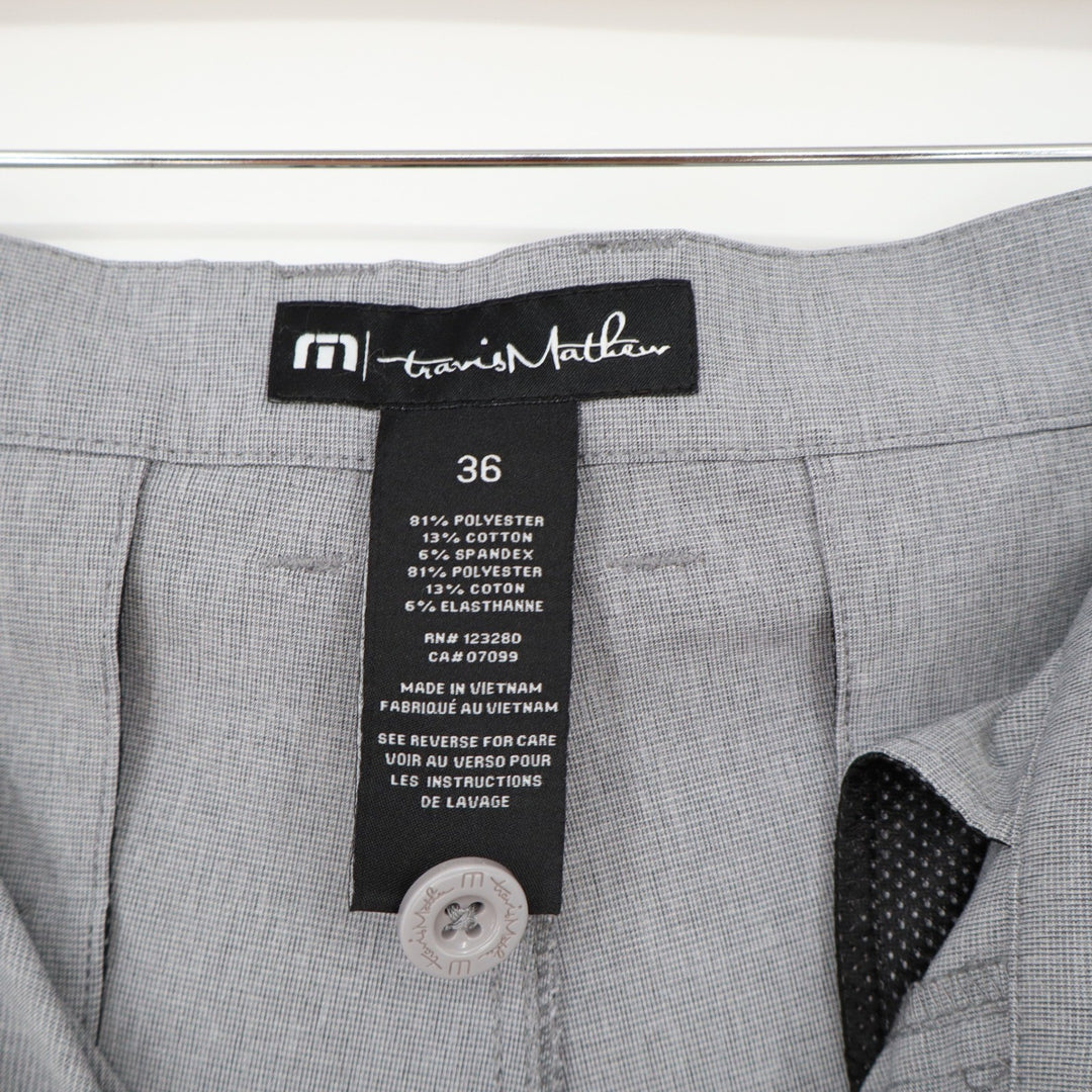 TravisMathew Shorts Mens 36 Performance Golf Grey Stretch Excellent