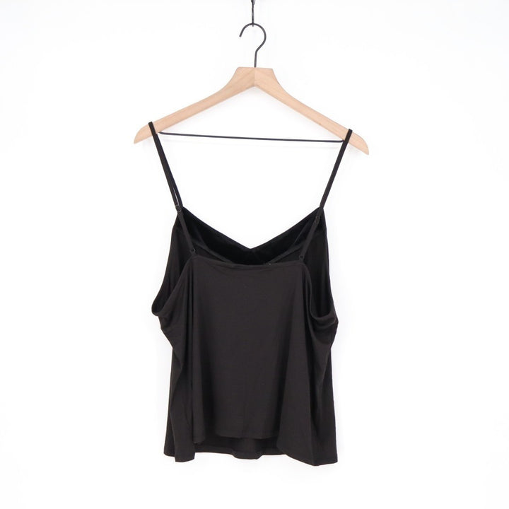 Linea Donatella Camisole Top Womens M Black Stretch Adjustable Strap Pullover