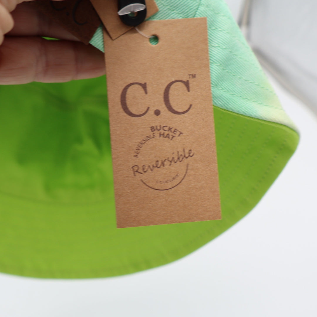 C.C Bucket Hat Women's OS Mint Green Tie Dye Reversible UPF 50+ New