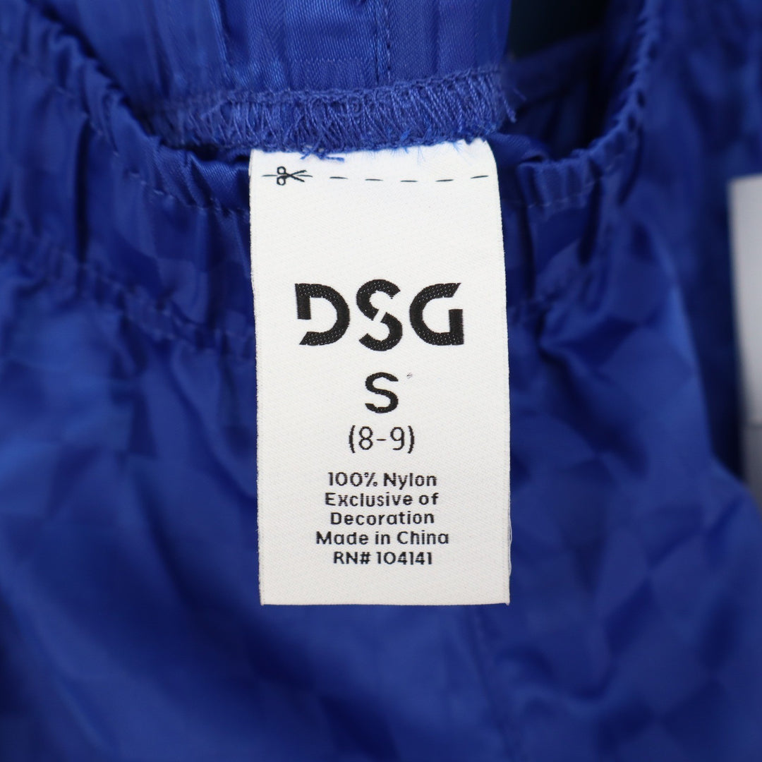 DSG Youth Woven Soccer Shorts Blue Checkerboard Performance Size S 8-9