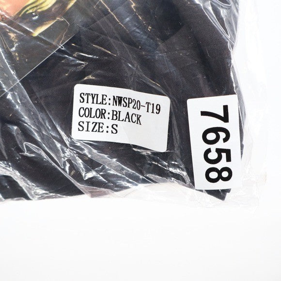 Naked Wardrobe The Statement Black Puff Sleeve Crop Top Small