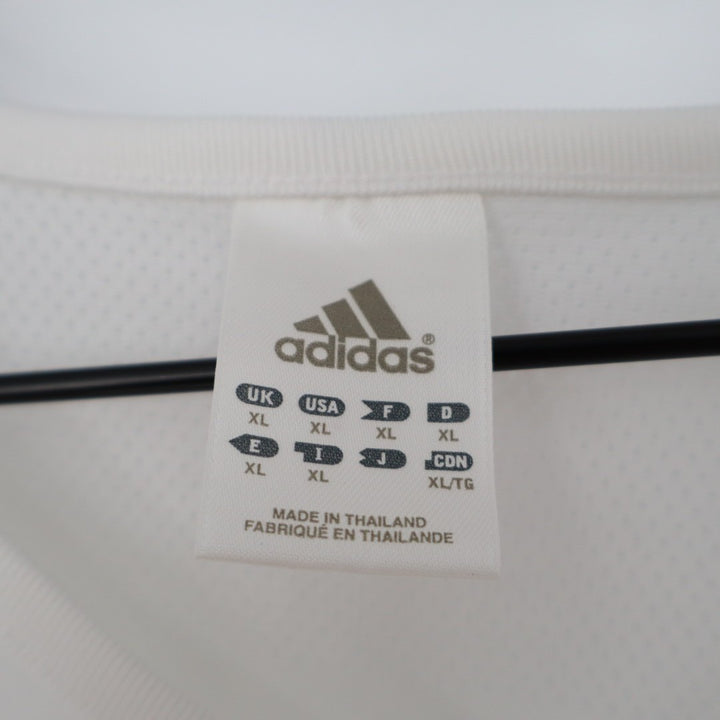 Adidas training T Shirt Womens XL White V-Neck Short Sleeve Performance Active