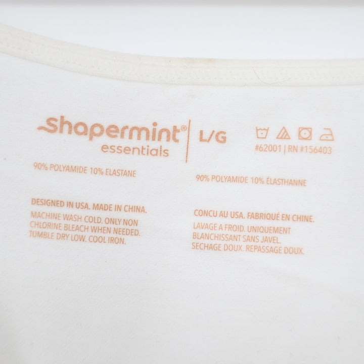 Shapermint Essentials All Day Every Day Cami Top Womens Large White Scoop Neck