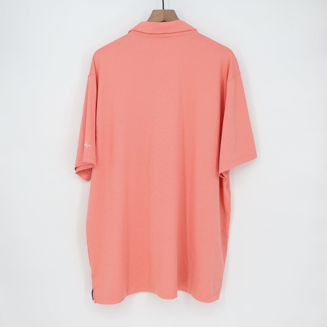 Walter Hagen Mens P11 Championship Stripe Polo Pink Peach XXL NEW