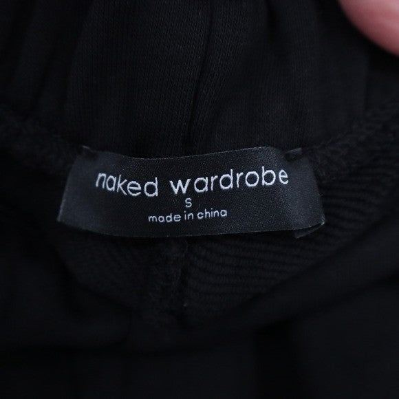 Naked Wardrobe Mens Black Sweatshirt and Jogger Sweatpants Set Size S