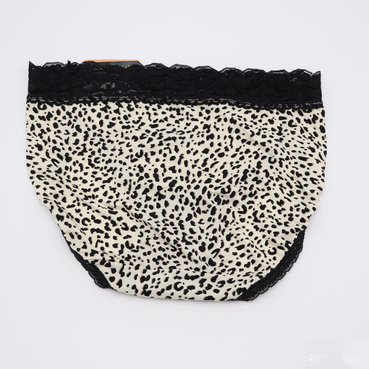 Vanity Fair Flattering Lace Hi-Cut Panty Leopard Print Size 7 L NWT 13280