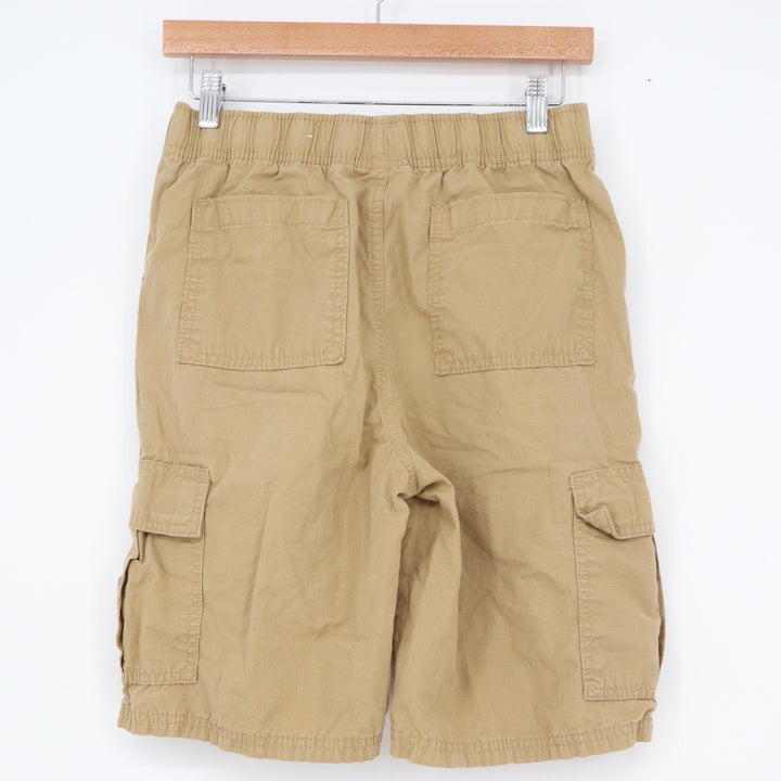 The Children's Place Boys Tan Khaki Cargo Shorts Size 16 Elastic Waist Ripstop