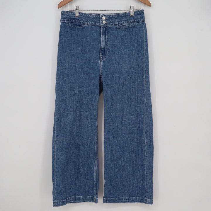 Point Sur J.Crew Wide Leg Denim Jeans Medium Wash High Rise Size 29