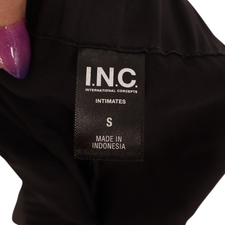 INC International Concepts Intimates Sleep Shorts Womens Small Black Stretch