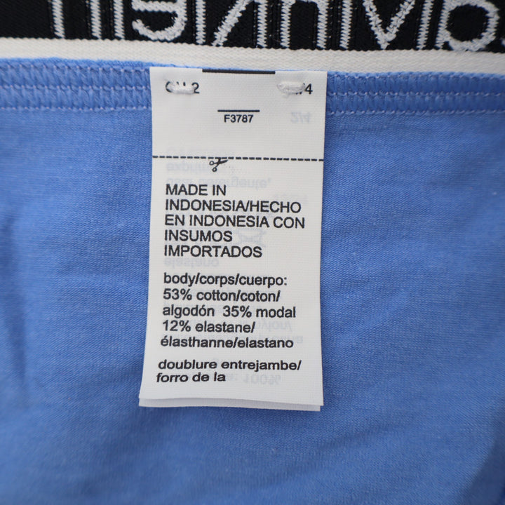 Calvin Klein Icon Cotton Modal Bikini Panty Womens Small Blue Cotton Stretch