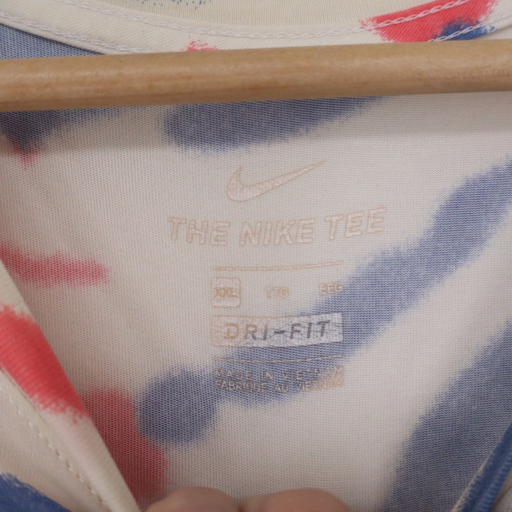 Nike Dri-FIT Mens XXL Tie Dye Weightlifting Graphic T-Shirt Red Blue