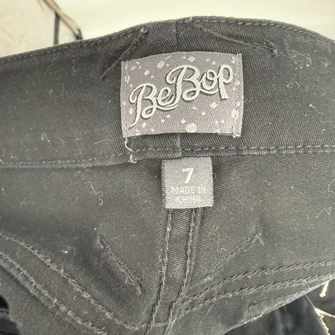 BeBop Black Denim Cutoff Shorts Frayed Hem Size 7