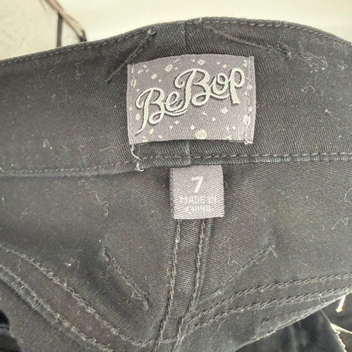 BeBop Black Denim Cutoff Shorts Frayed Hem Size 7