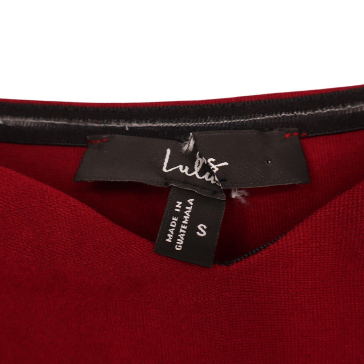 Lulus How Much I Care Maxi Dress Womens Small Red Off The Shoulder Peplum Hem