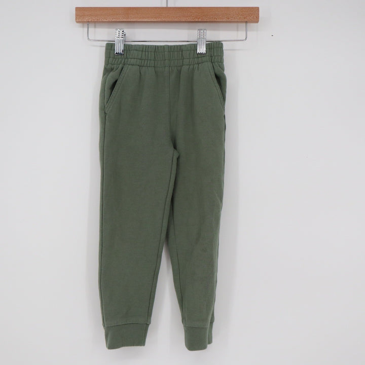 Pekkle Toddler Olive Green Jogger Sweatpants Elastic Waist Size 4T 1817481