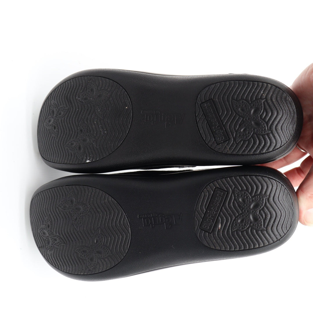 Alegria Keli Black Embossed Leather Nursing Work Clogs Shoes KEL-752 Size 38