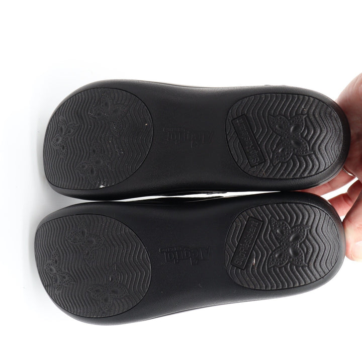 Alegria Keli Black Embossed Leather Nursing Work Clogs Shoes KEL-752 Size 38