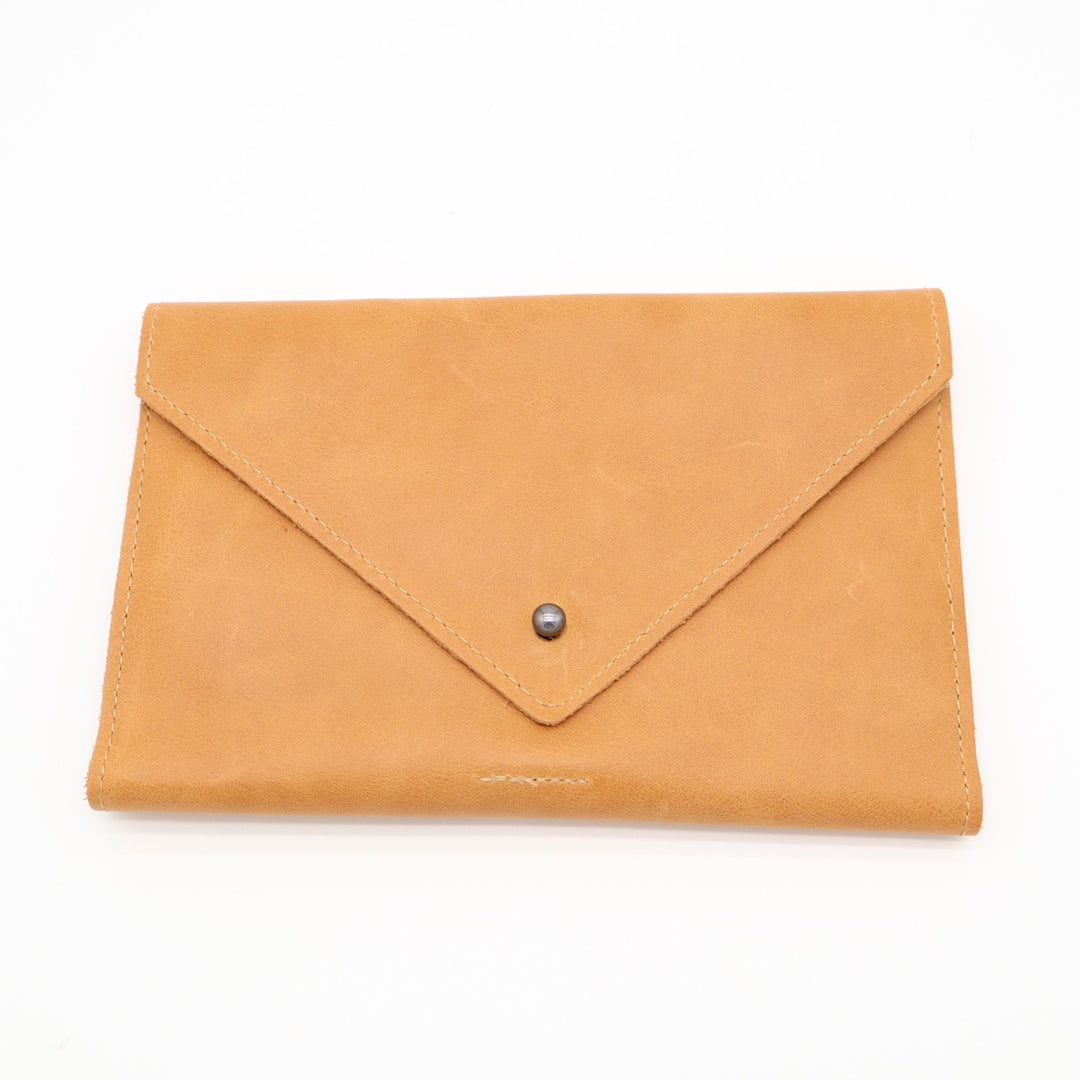 Hearth & Hand with Magnolia Womens Wallet Brown Leather Foldover Flap Pocket