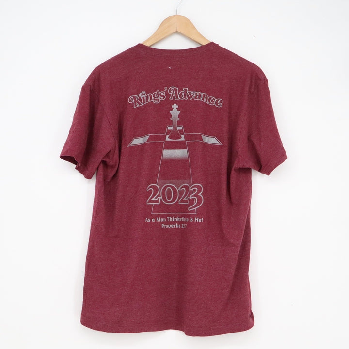 Next Level Kings Advance 2023 Graphic T-Shirt Burgundy Maroon Men Size L