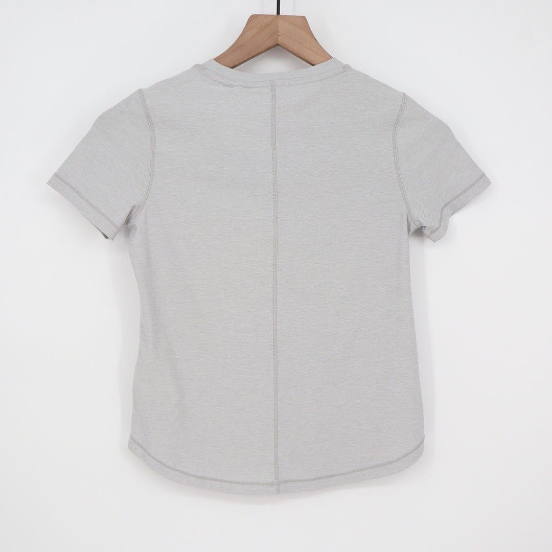DSG Girls Movement Tee Light Heather Grey Short Sleeve Athletic Shirt Size S 8-9