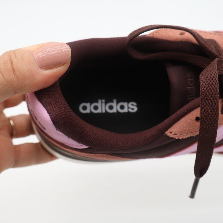 Adidas Womens Brown Pink Low Top Sneakers Lace Up Athletic Shoes Size 8