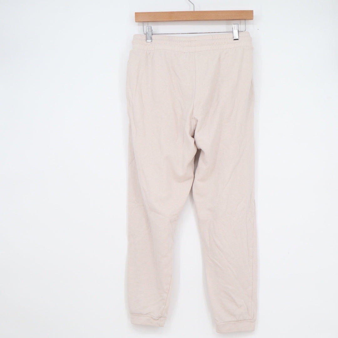 Reflex Womens Cream Jogger Sweatpants Size M Neutral Cotton Blend Soft